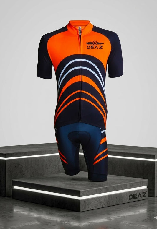 Completo Deaz concealed hinge Estivo Nero/Arancio Fluo + calze