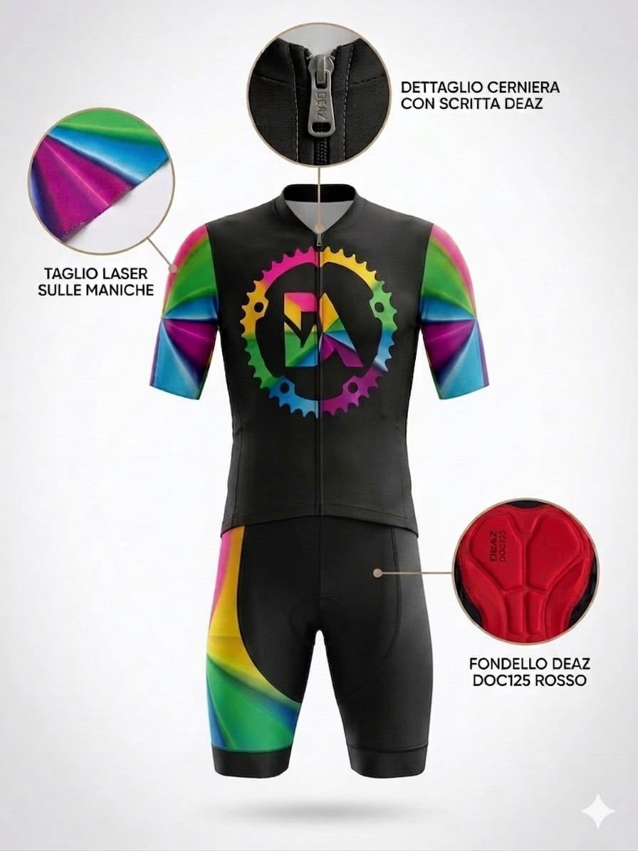 Completo DEAZ high performance laser cut Raimbow + calze