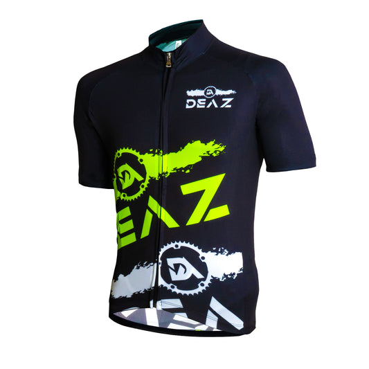 Maglia Deaz Tall Neck Nero/Verde Fluo